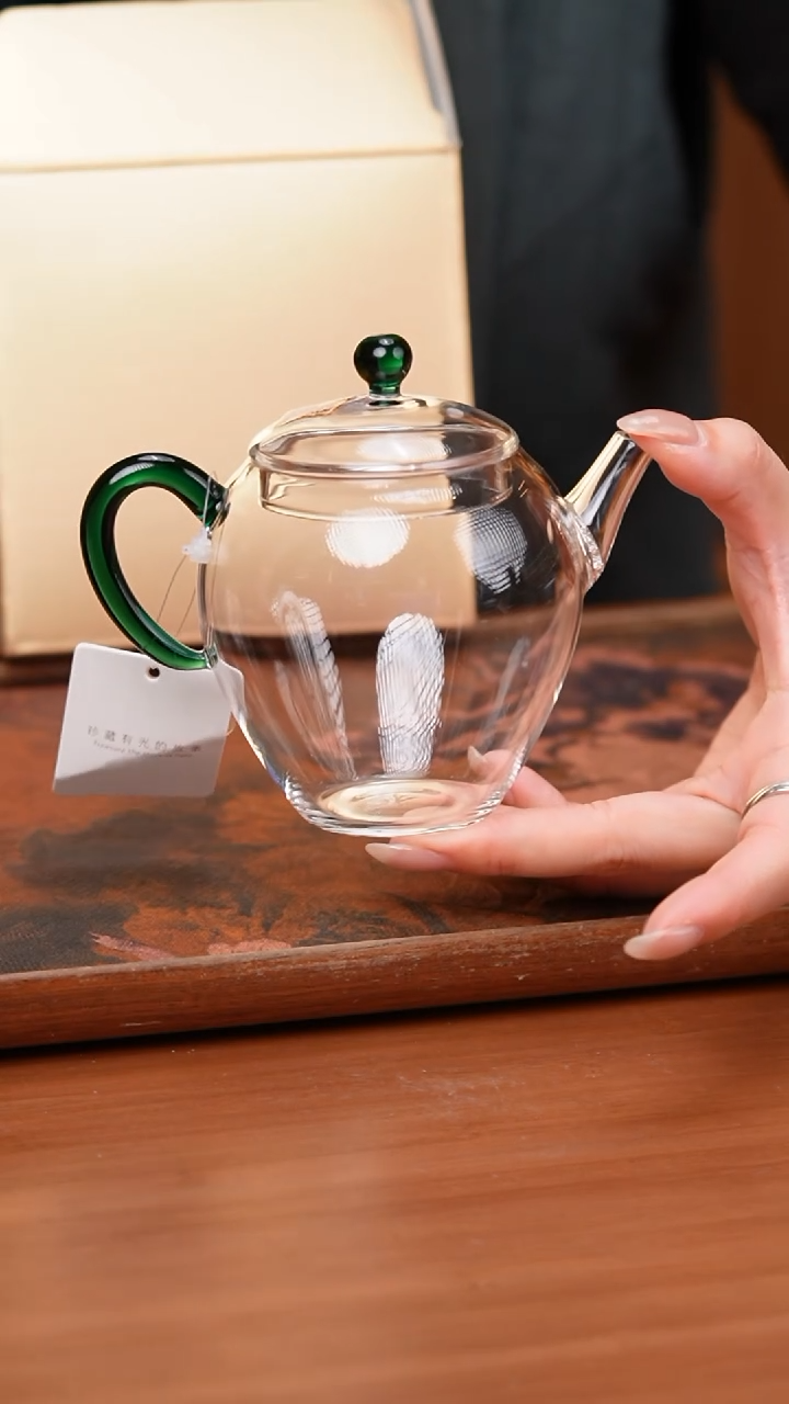 【闪购商品】禾器/晶彩文巧壶/墨绿色