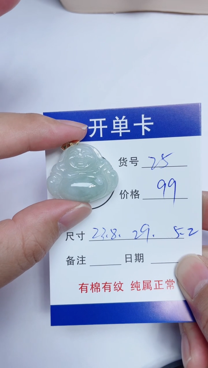 吊坠(赠链)银S925镶嵌翡翠25