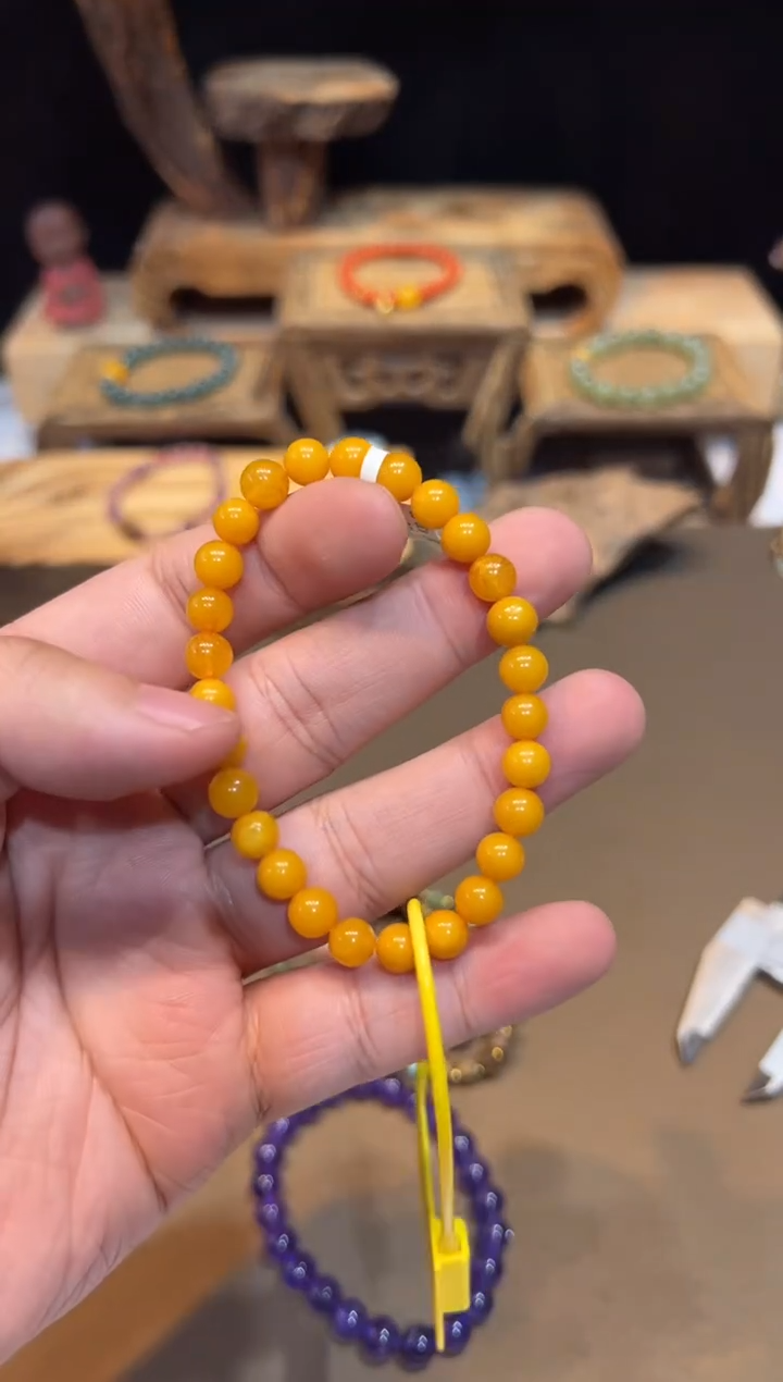 手链琥珀未镶嵌手饰@@5528