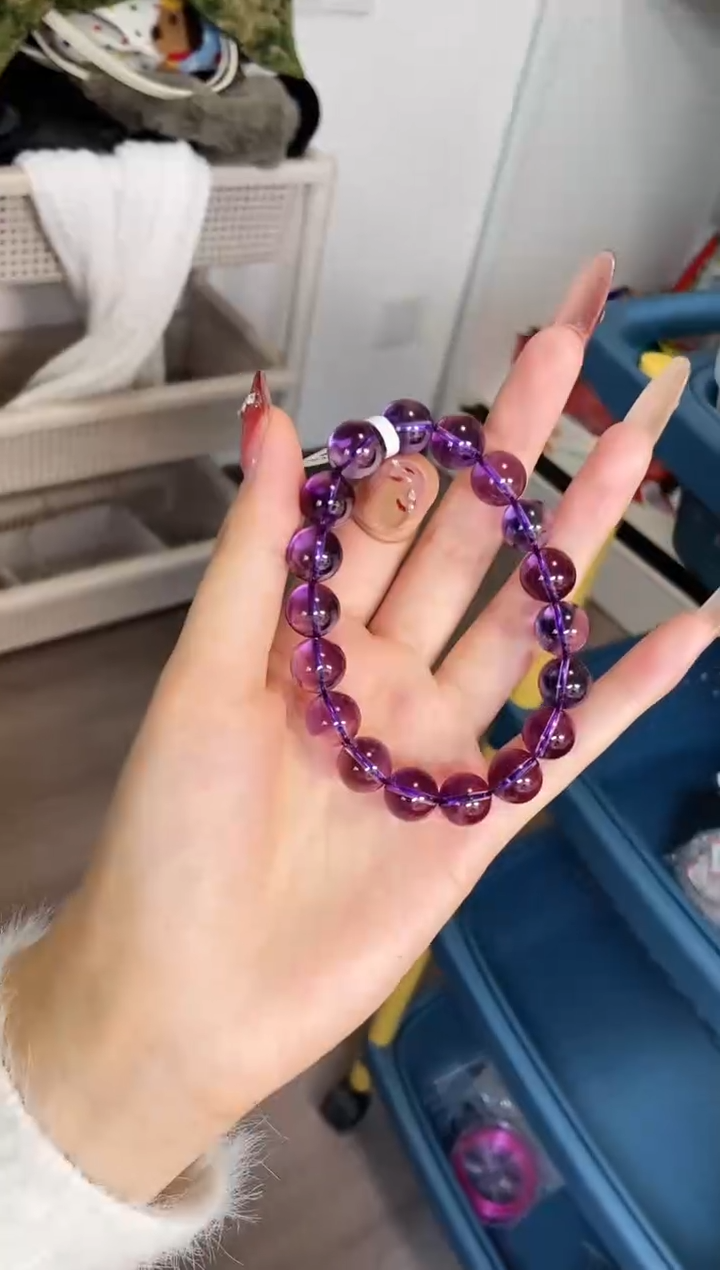 【闪购商品】水晶手链未镶嵌11.5m巴西紫水晶