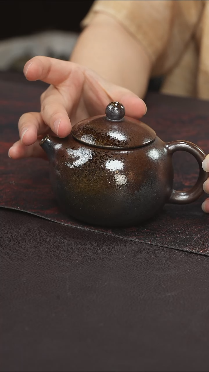 茶壶紫砂纯自然柴烧