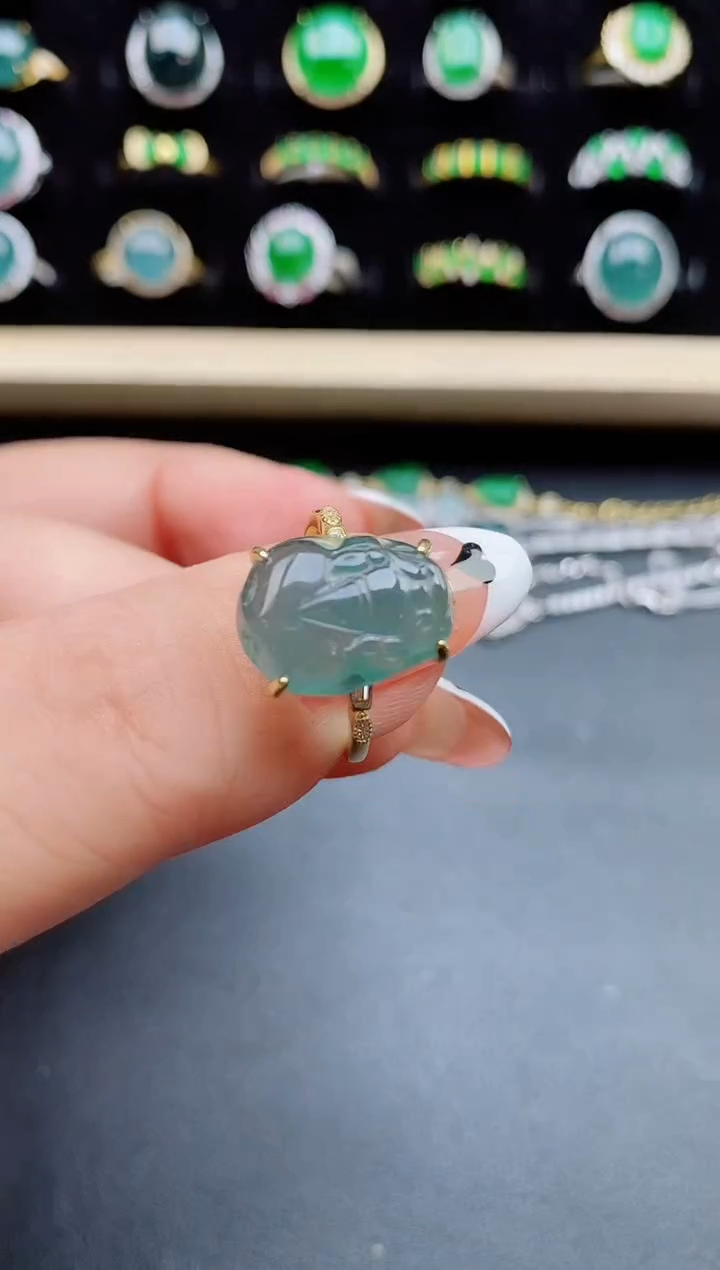 【闪购商品】翡翠戒指银S925镶嵌5805850