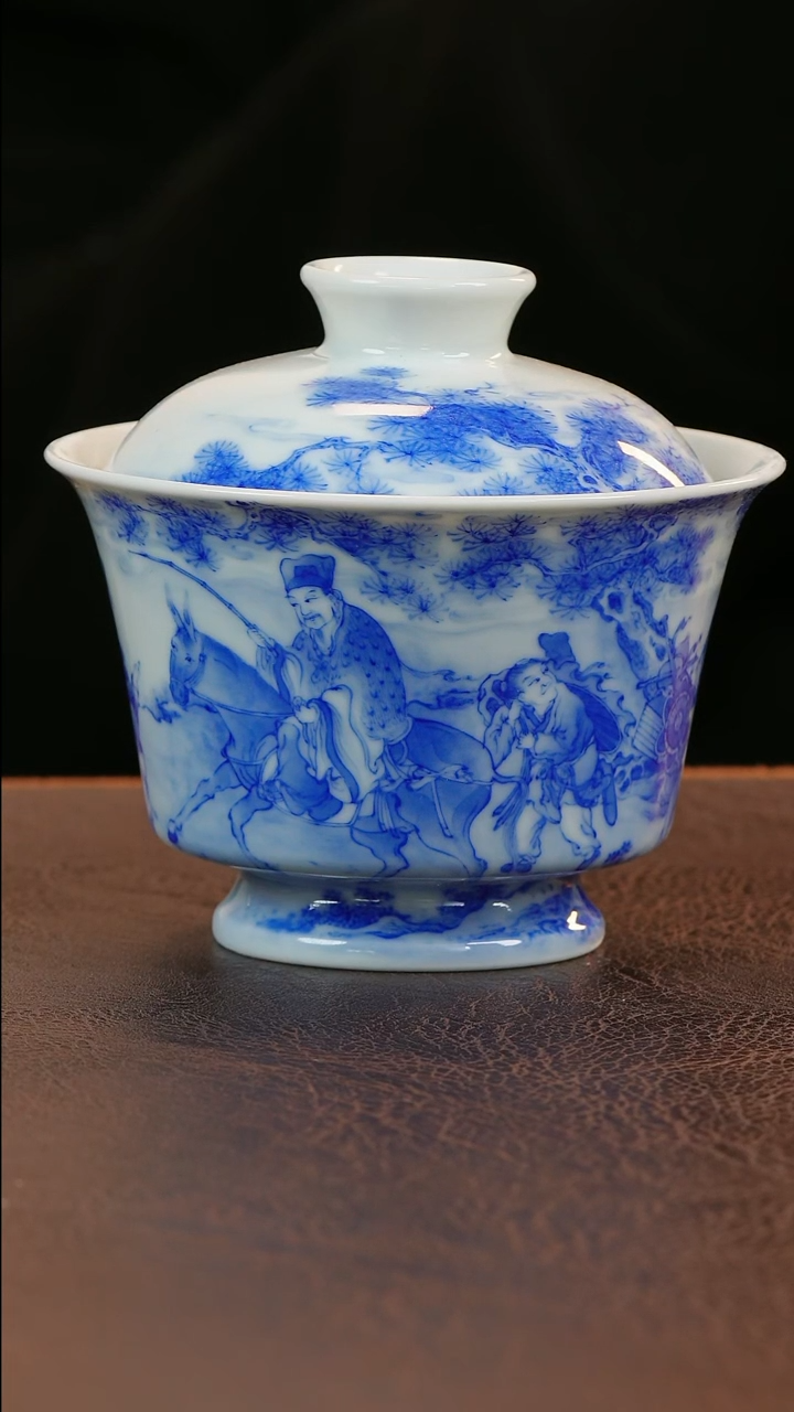 【闪购商品】青山赋人物盖碗陶瓷·1