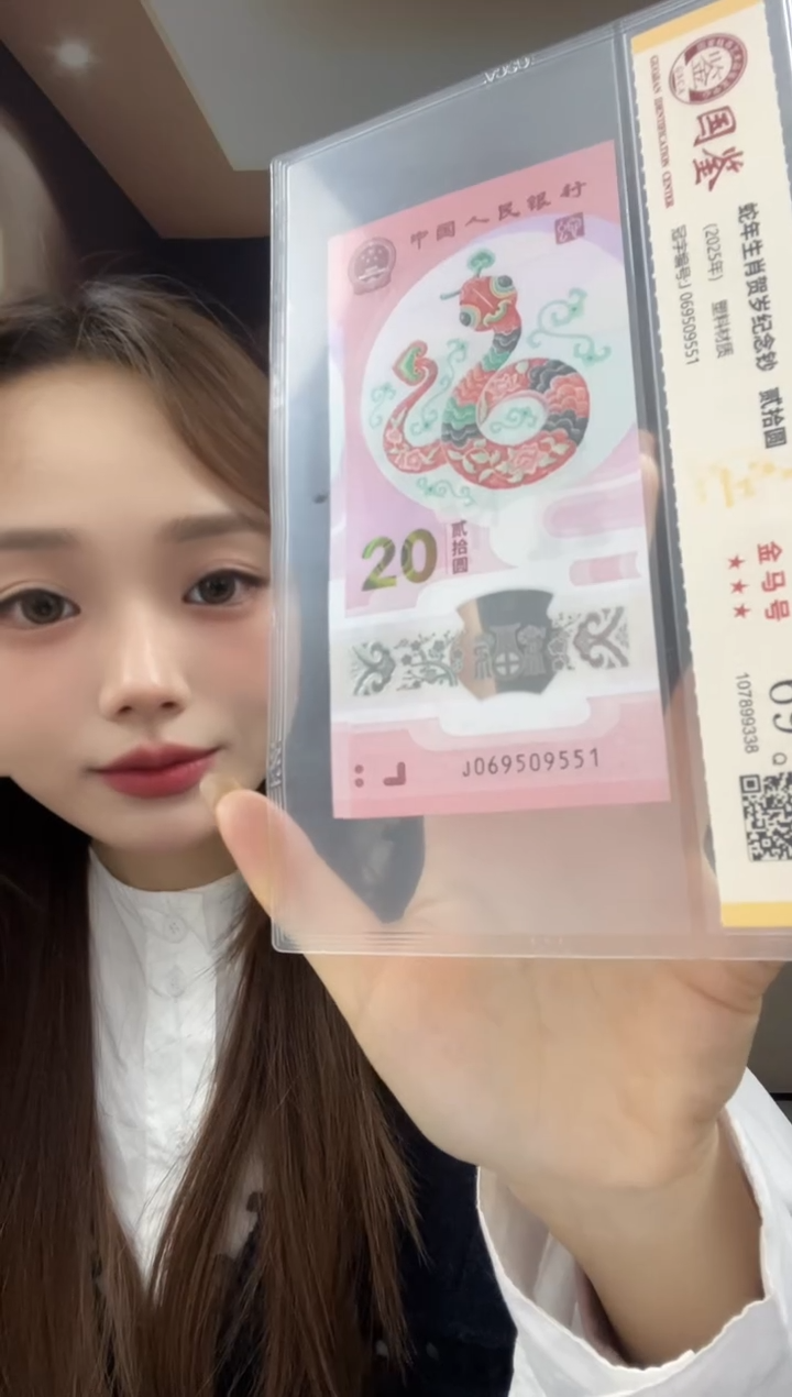 塑料蛇钞金马号69分J069509551