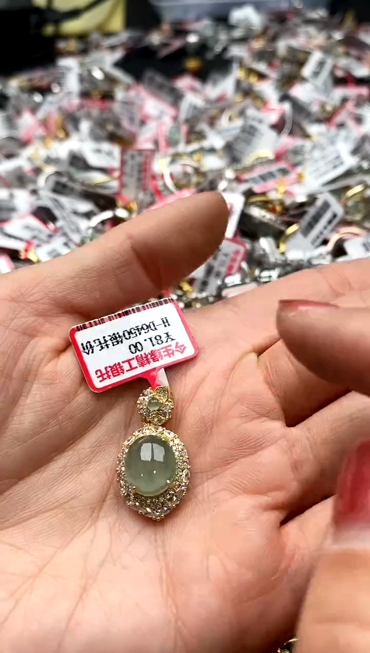 【闪购商品】翡翠戒指银S925镶嵌8888888    2