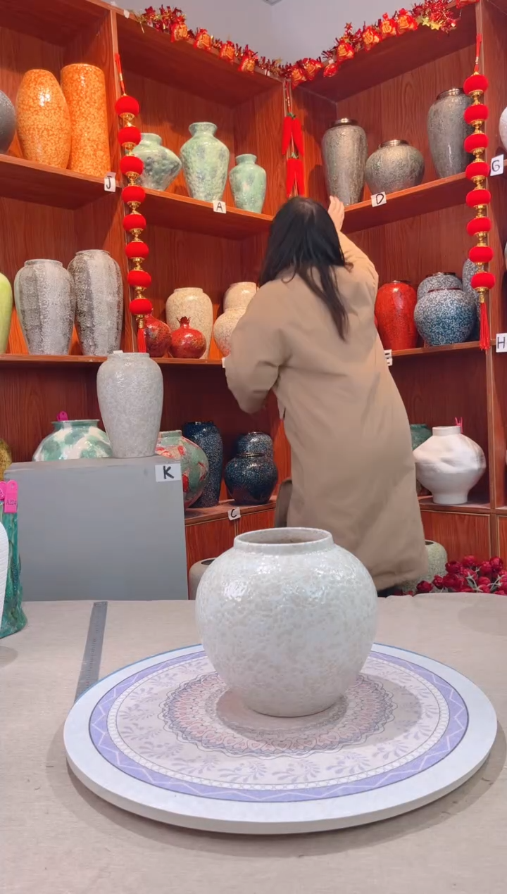 【闪购商品】瓶 陶瓷花瓶 无花 茶白 小号 