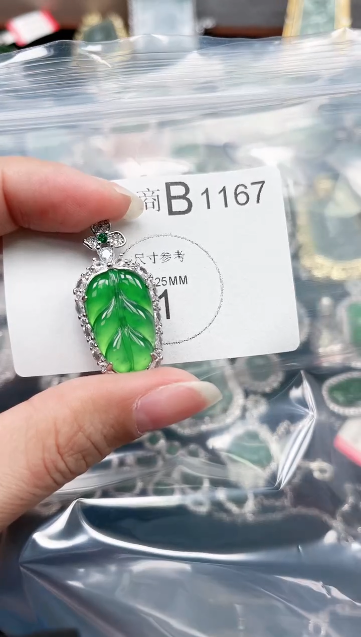 【闪购商品】翡翠颈饰未镶嵌赠皮绳1167