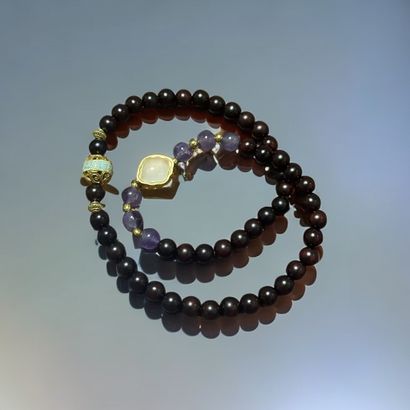 S1090-小叶紫檀双圈精品手串