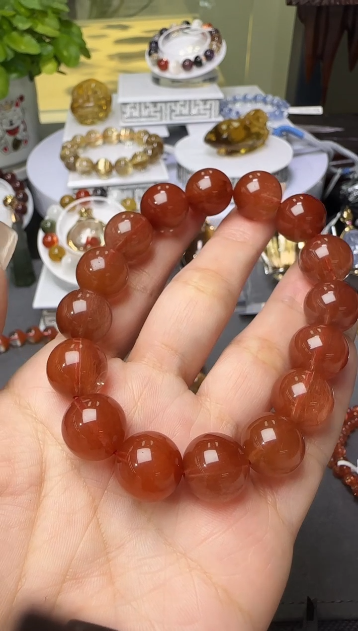 【闪购商品】水晶手串未镶嵌红发晶手串13m+ JP38272成