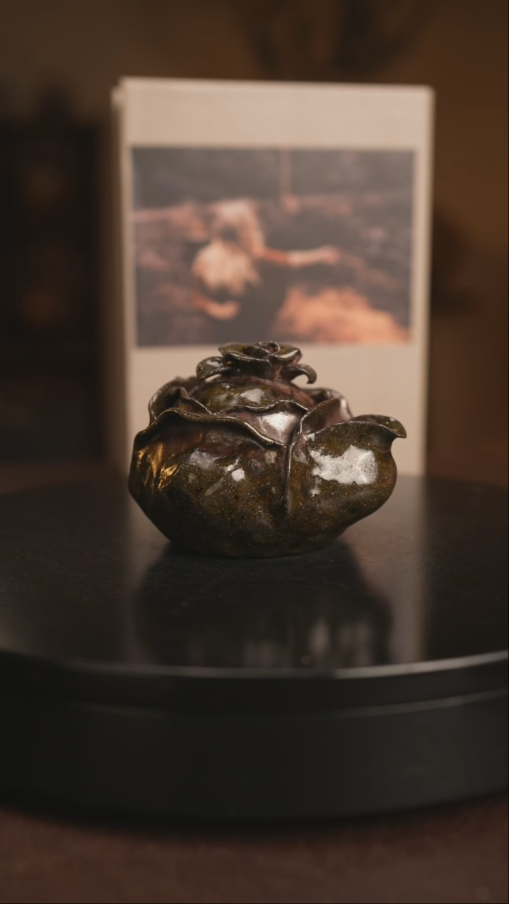 【闪购商品】杯235北山老师柴烧紫砂暗夜玫瑰