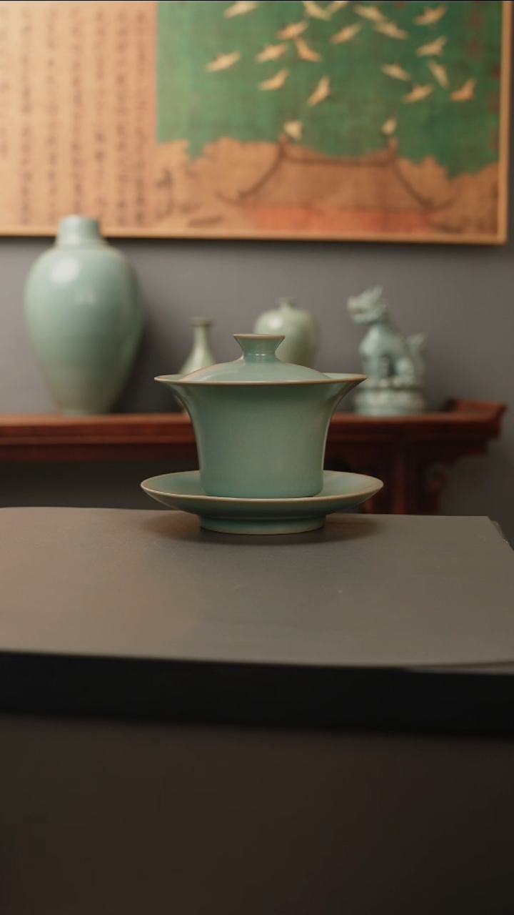 【闪购商品】杯仿古釉原矿  马蹄三才