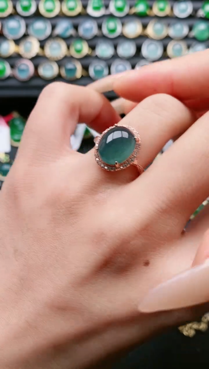 【闪购商品】翡翠戒指银S925镶嵌111111111