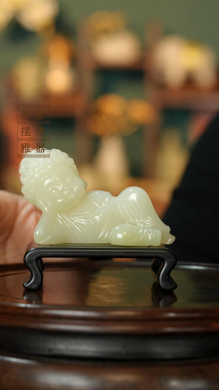 玉《悠闲自得躺佛》摆件