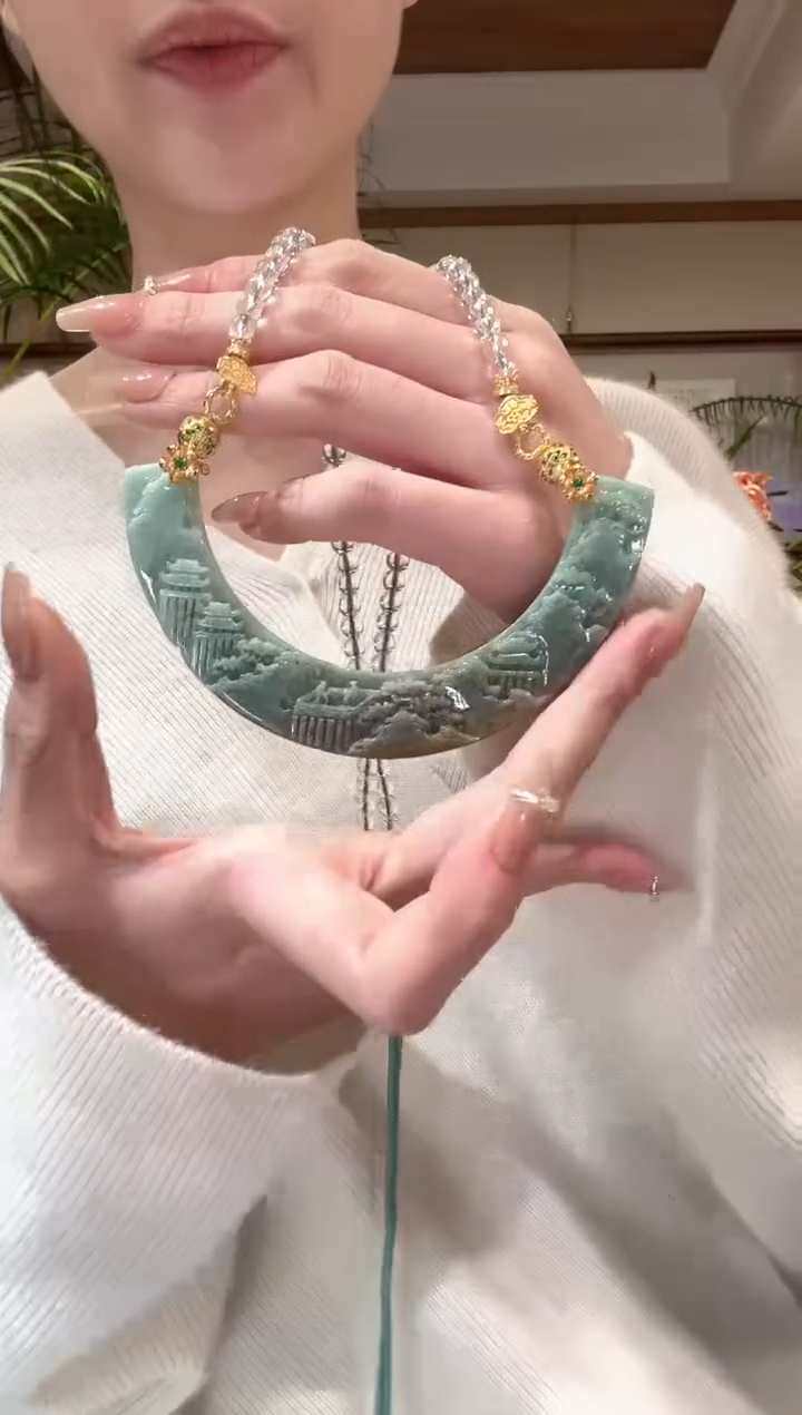 【闪购商品】翡翠颈饰未镶嵌国风