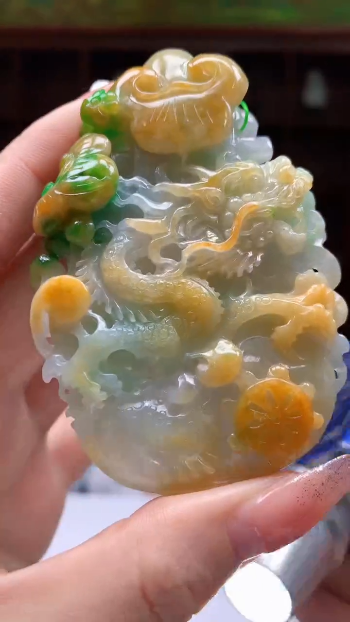 【闪购商品】定制翡翠未镶嵌1081ry-毛货挂件35