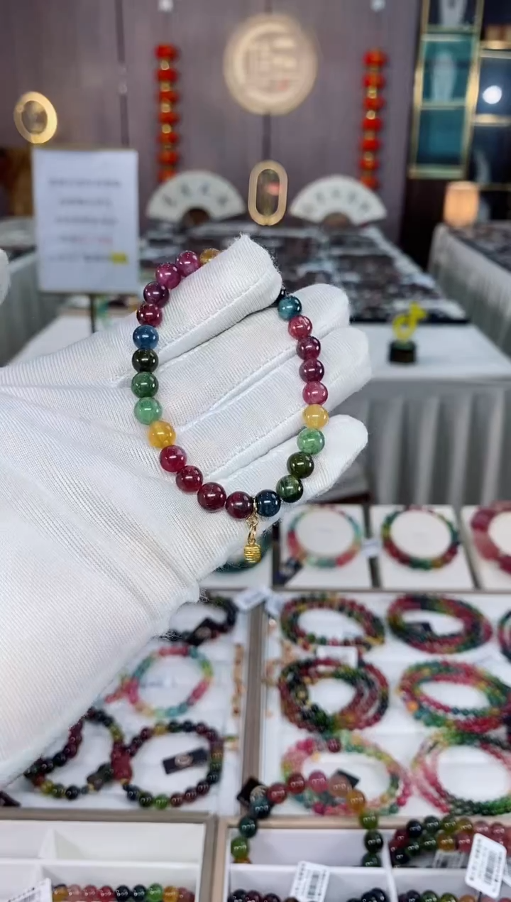 单圈手串6mm+未镶嵌碧玺（多样性发一条）xion