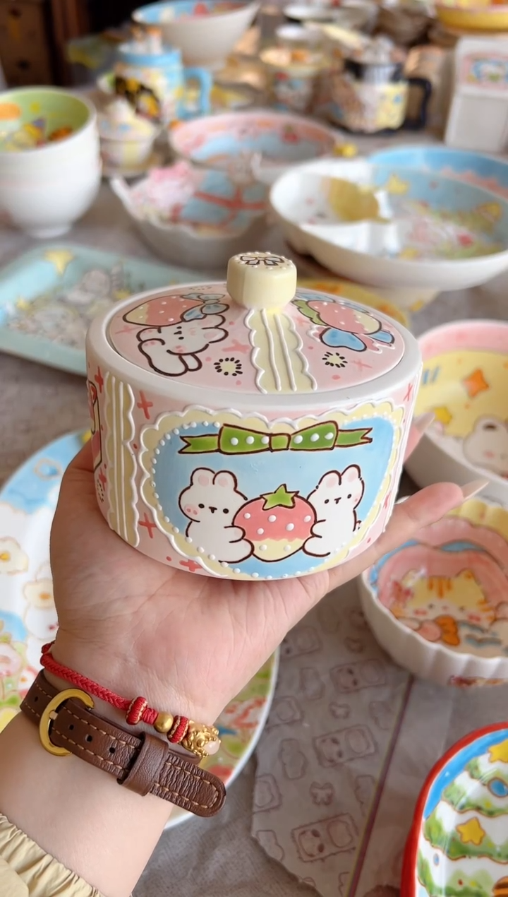 摆件陶A****g景德镇陶瓷手绘微瑕