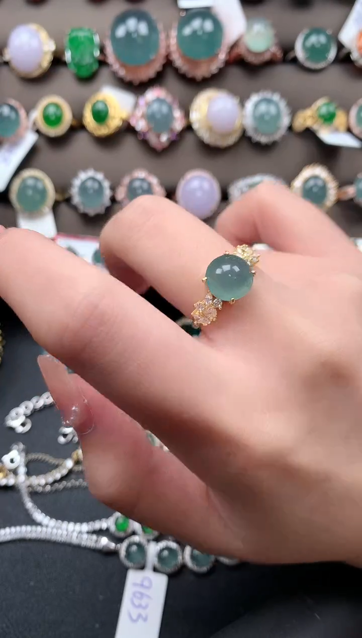 【闪购商品】翡翠戒指银S925镶嵌512451241