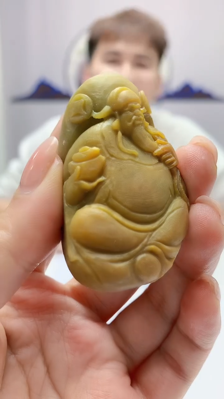 【闪购商品】定制翡翠未镶嵌4868ms-毛货196财神