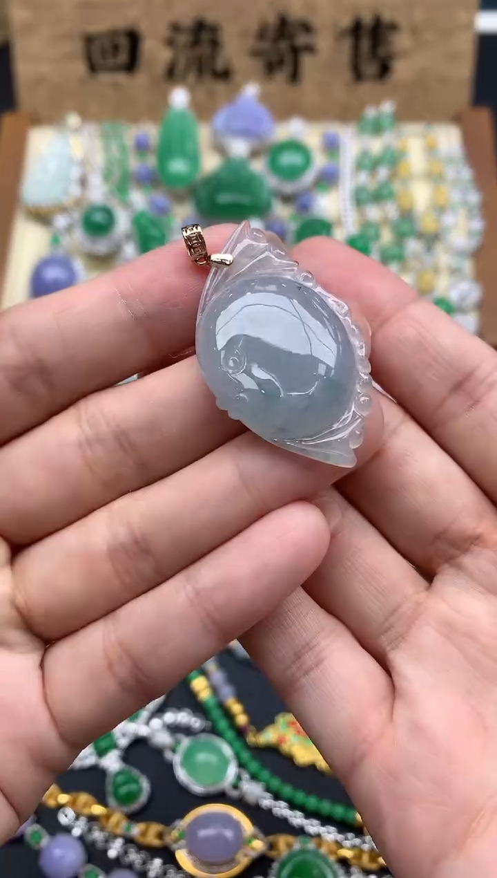 【闪购商品】翡翠颈饰18K金镶嵌42-中国好珍宝