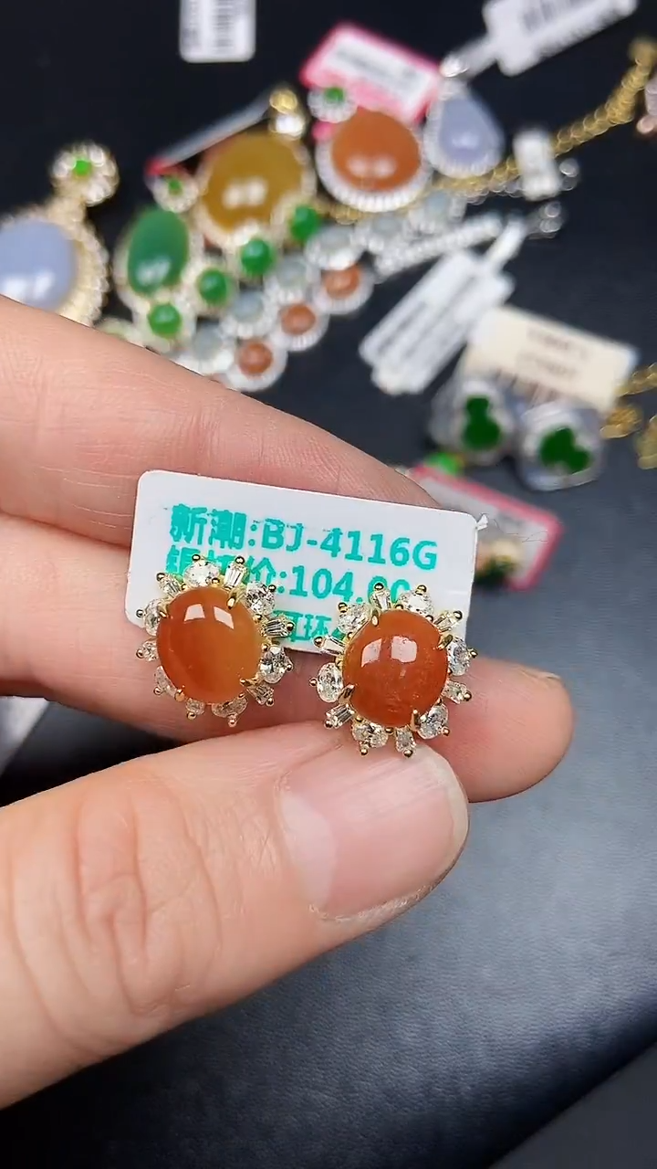 银S925镶嵌戒指翡翠3630