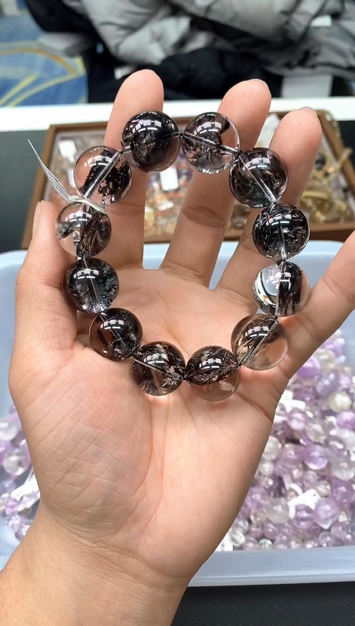 未镶嵌手串水晶11彩锂辉17mm