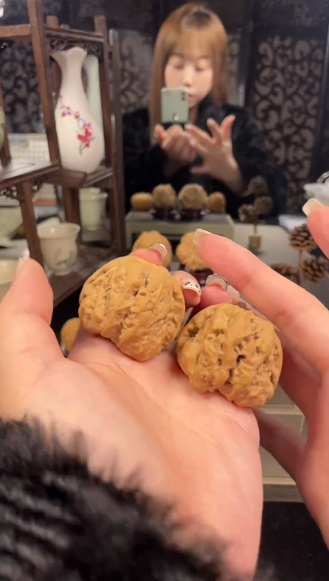 【闪购商品】文玩核桃把件蛤蟆头42尺-38