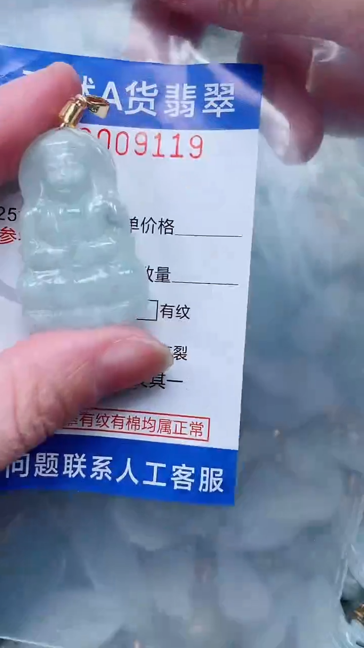 翡翠未镶嵌吊坠(不含链)1