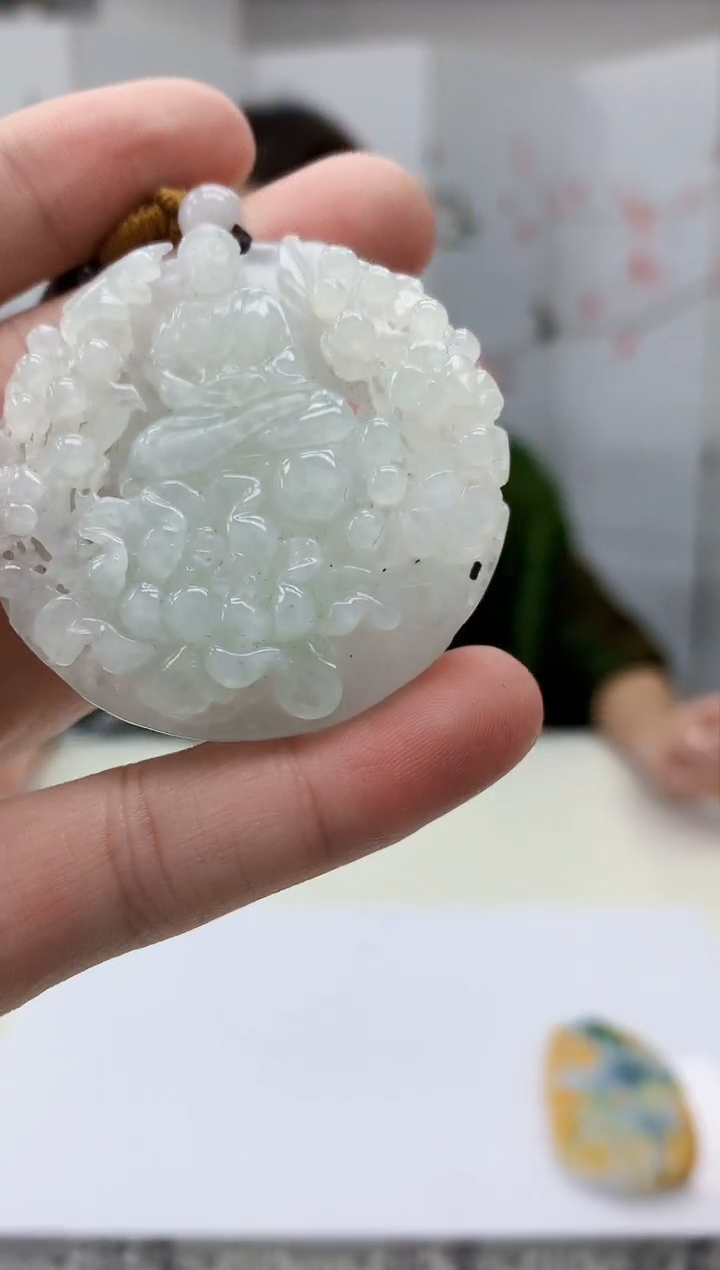 【闪购商品】定制翡翠未镶嵌4829bb-毛货挂件46