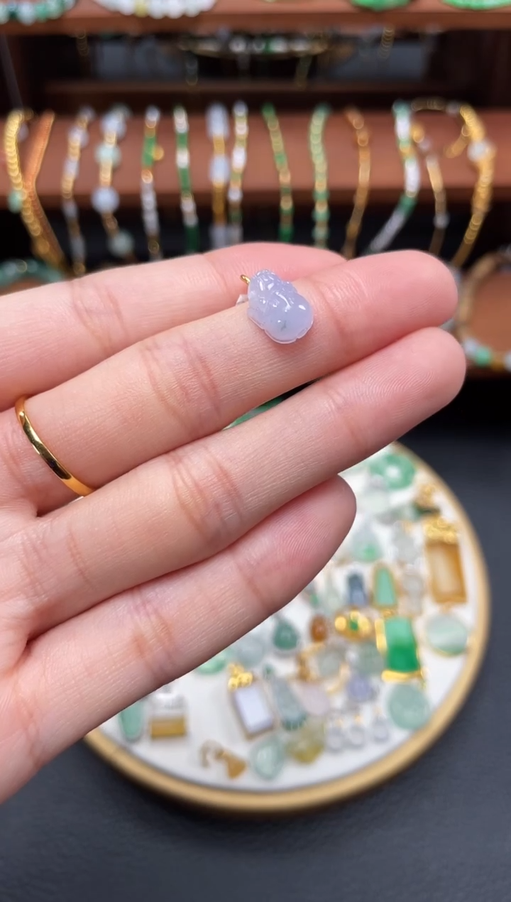 【闪购商品】翡翠吊坠(不含链)18K金镶嵌一个 JK288