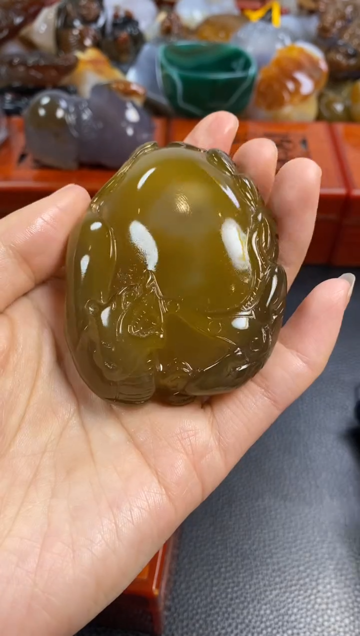 未镶嵌手把玛瑙/玉髓沅**青1