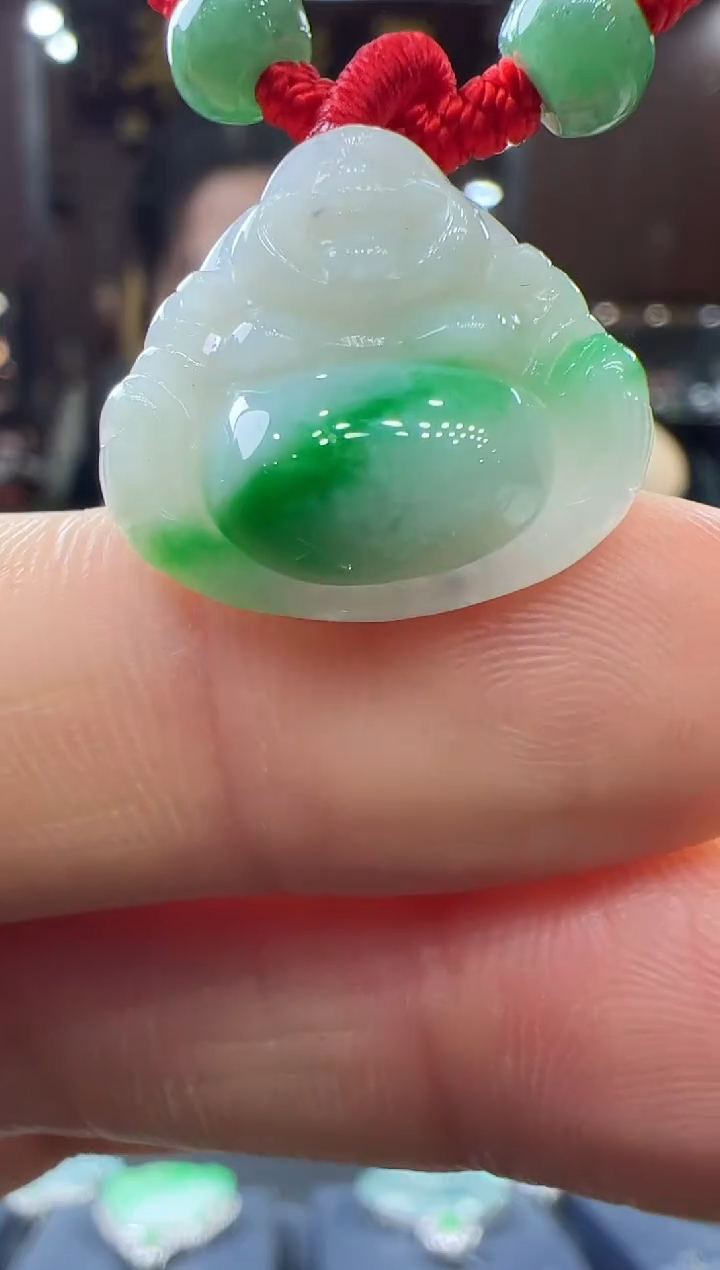 【闪购商品】翡翠挂件未镶嵌佛公手绳