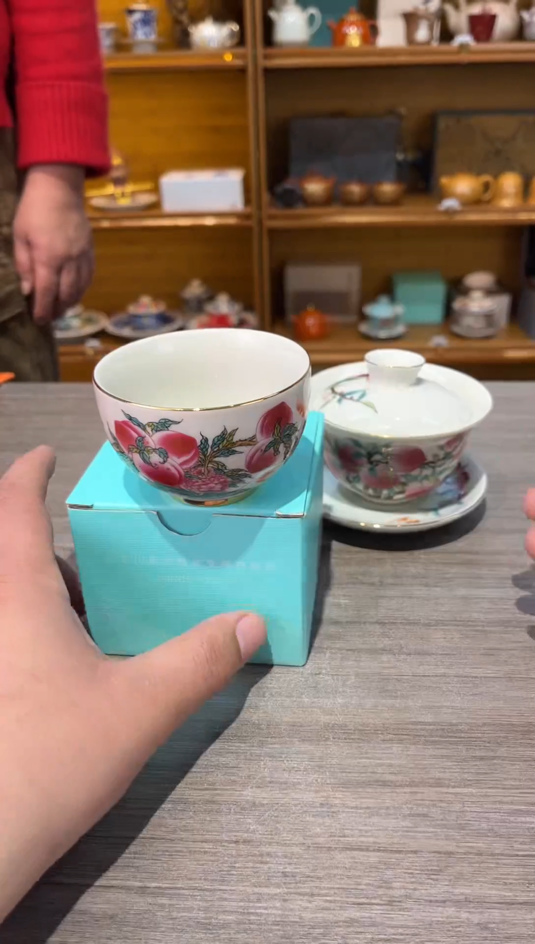 【闪购商品】普九桃盖碗加瓷理九桃杯