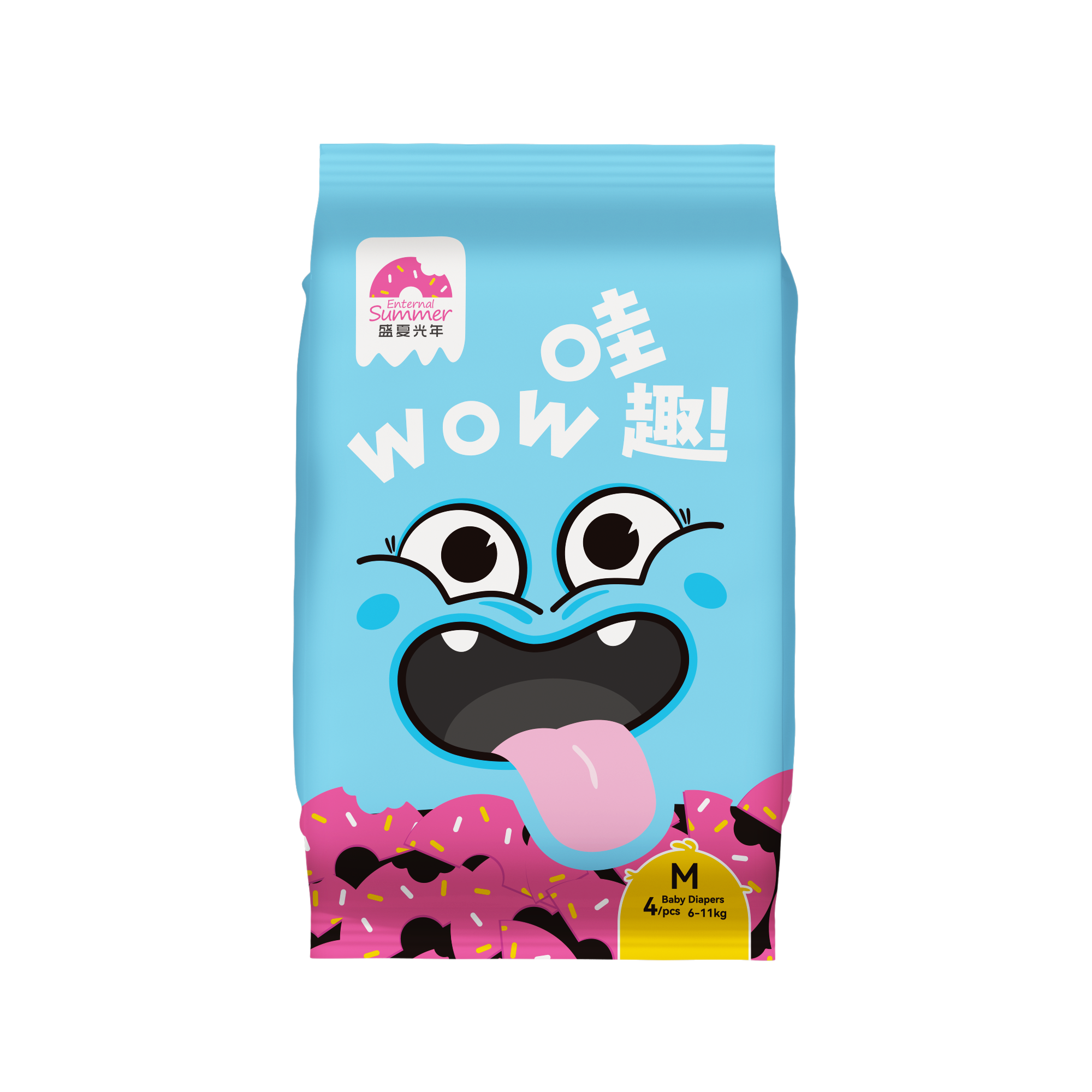 哇趣纸尿裤试用装L拉拉裤4片