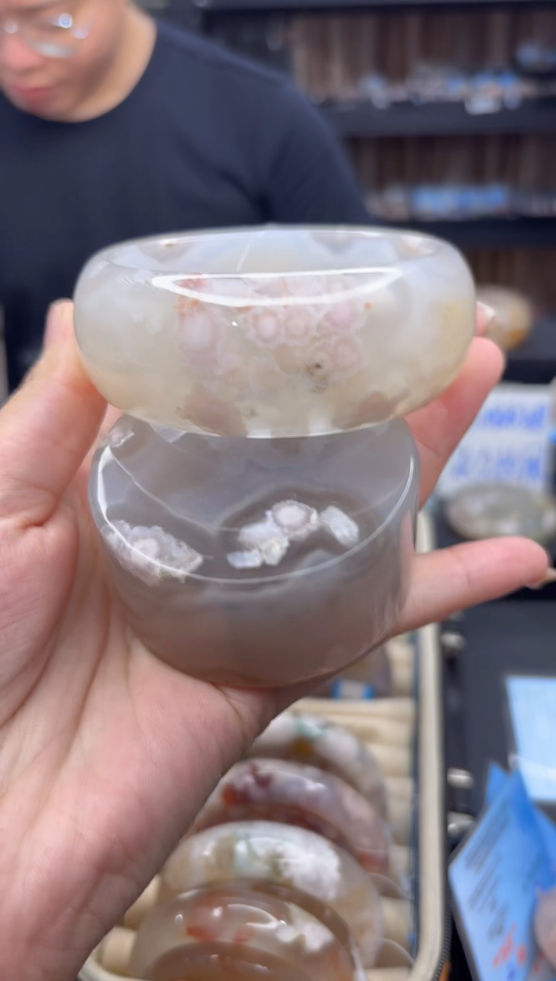 【闪购商品】石英质玉手镯未镶嵌901（61圈赠送镯心）