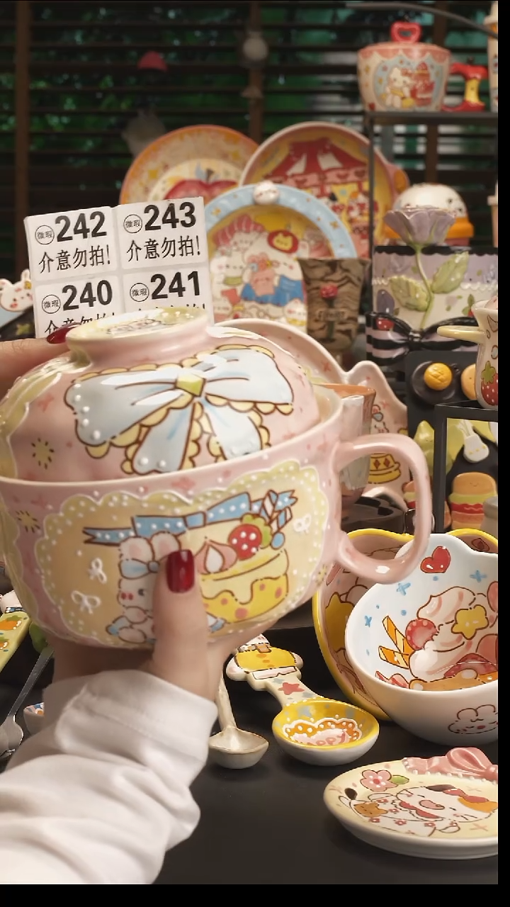 扣**蛙【原创设计】景德镇手绘陶瓷