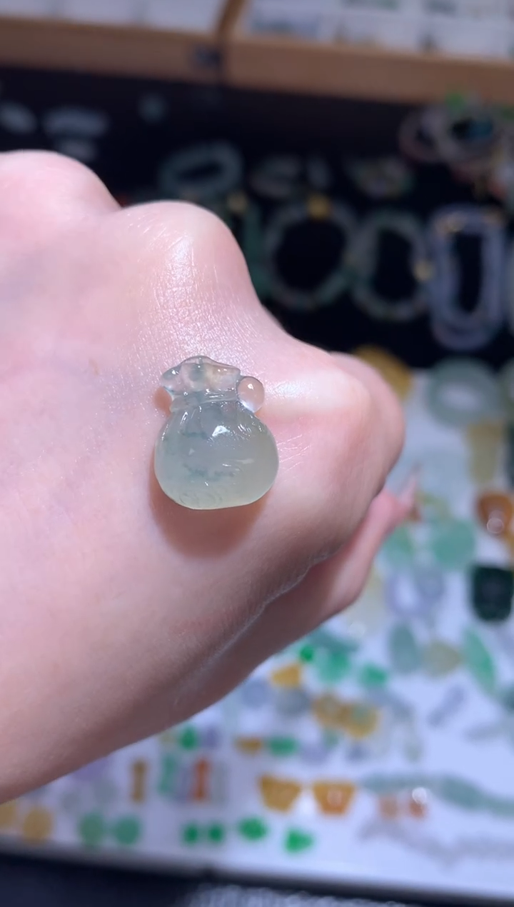 未镶嵌定制翡翠钱袋