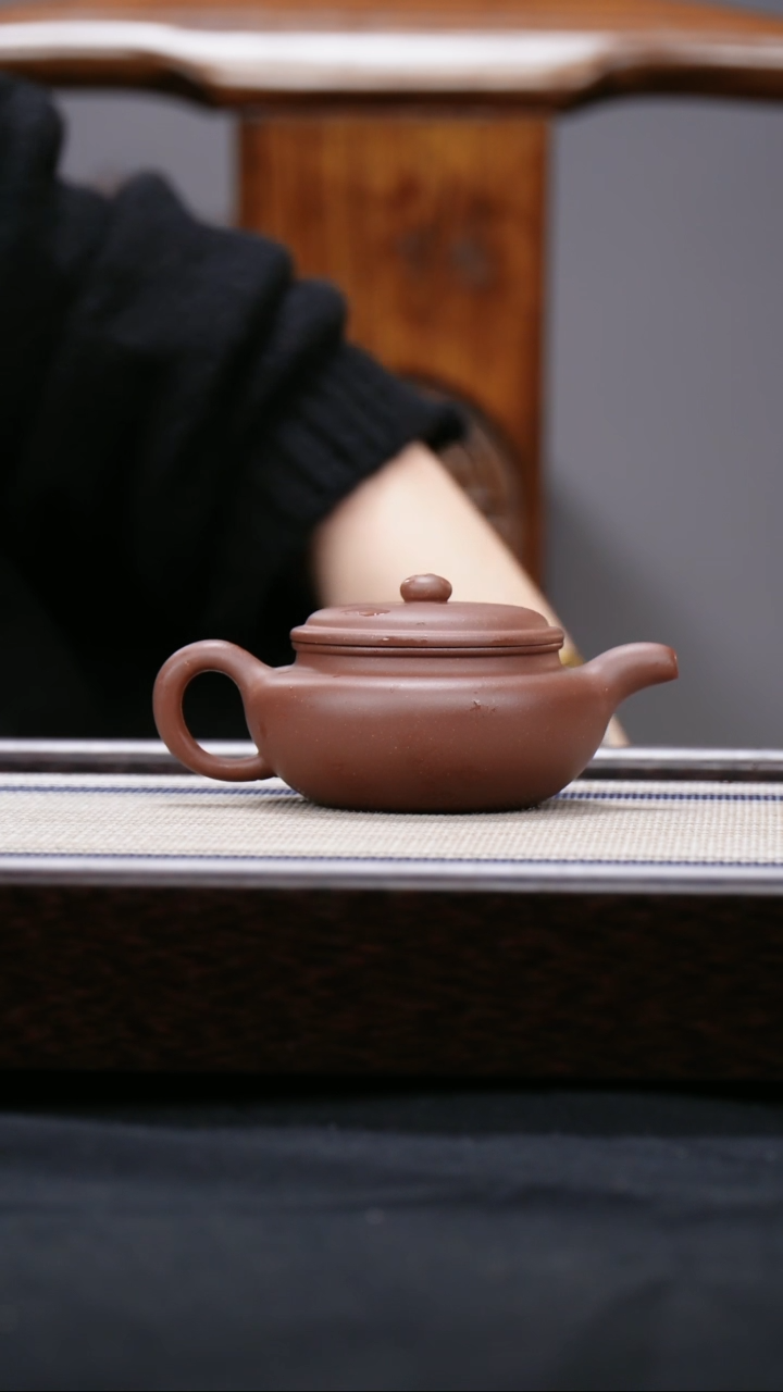 【闪购商品】紫砂茶壶原矿紫泥  扁腹壶 