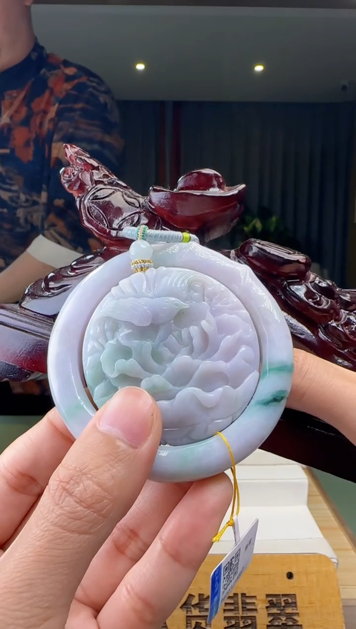 【闪购商品】翡翠手镯未镶嵌一套+底座XM@@960Q3J15067