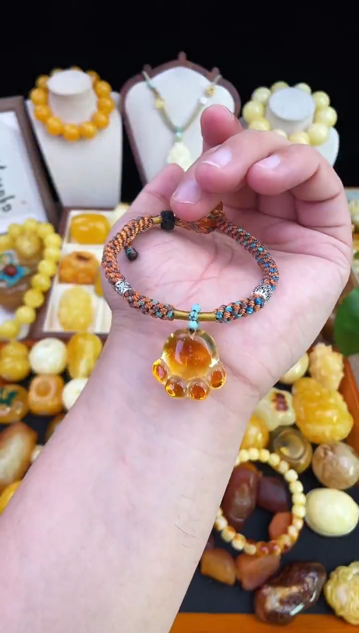 琥珀未镶嵌珠宝奇石柒月