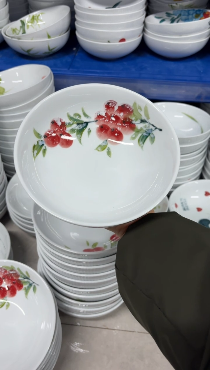 景德镇高温陶瓷食品级手绘釉中彩-大胖碗