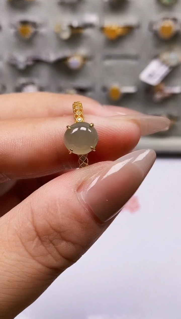 银S925镶嵌戒指翡翠0000