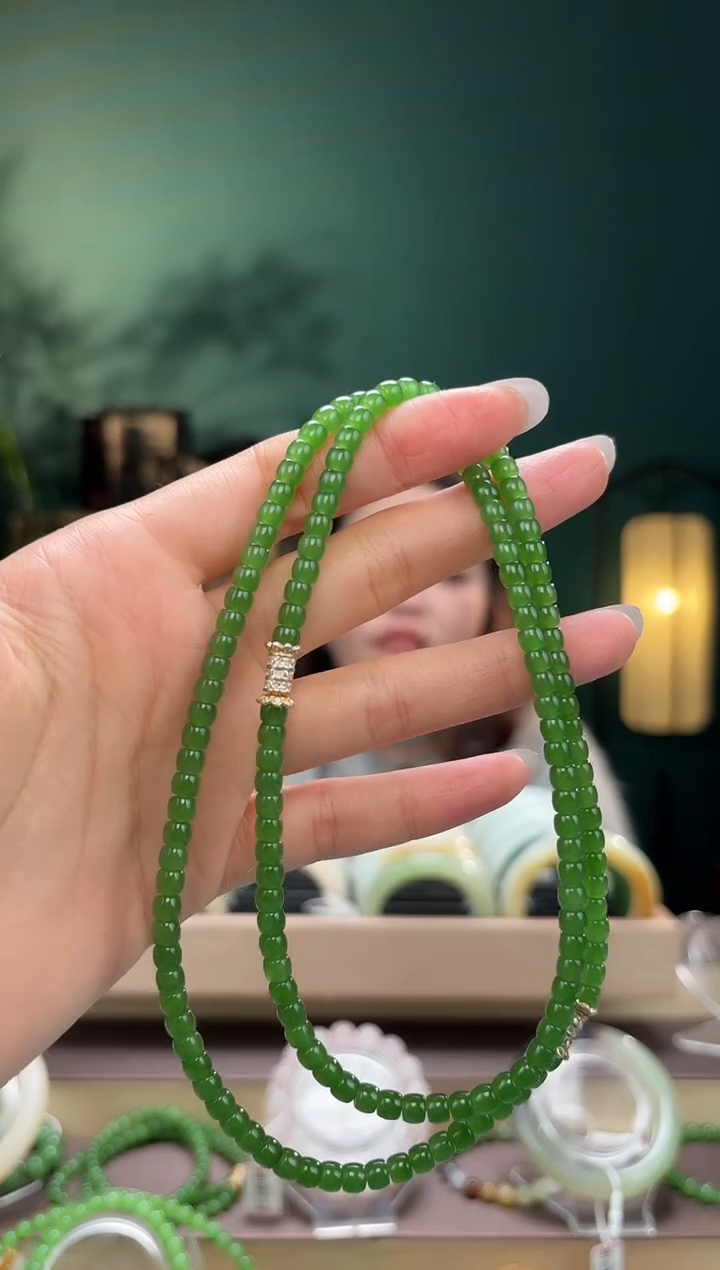 【闪购商品】和田玉项链未镶嵌碧玉美人链