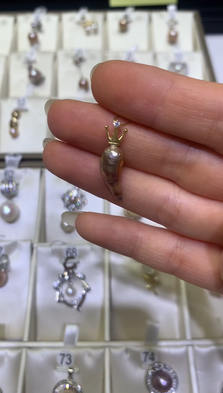 【闪购商品】淡水珍珠颈饰未镶嵌淡水珍珠吊坠多样性发一