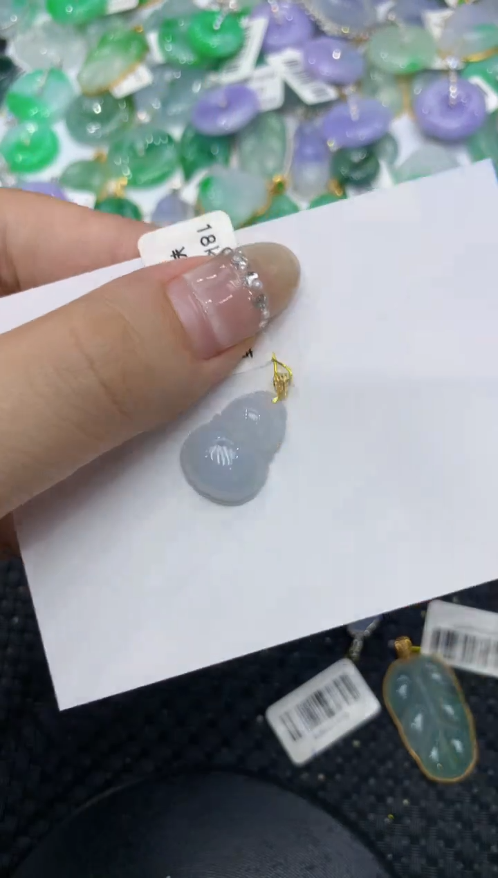 【闪购商品】翡翠颈饰18K金镶嵌222222222