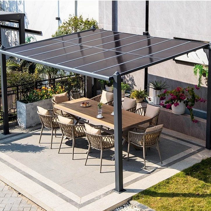 【红兵户外】铝合金遮阳棚户外别墅阳台庭院屋檐窗户防雨搭阳光棚