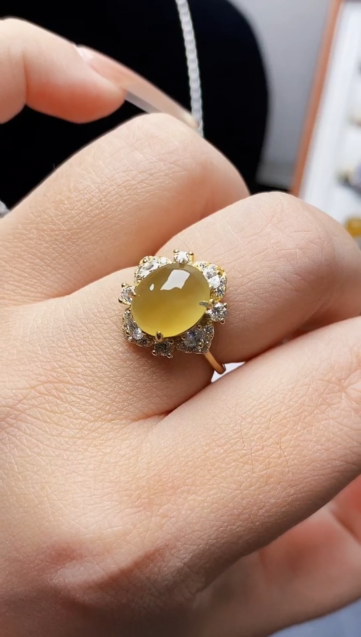 银S925镶嵌戒指翡翠2006