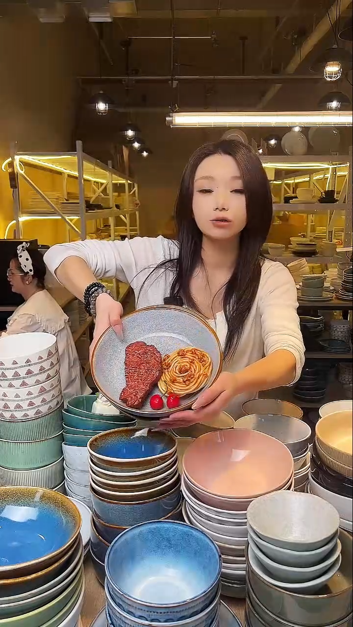 瓷22【瑕疵】外贸尾货窑变釉下彩