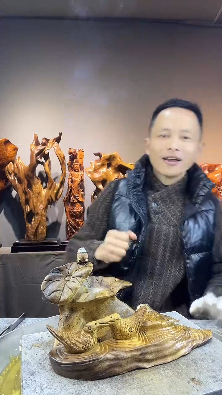 金丝楠?**前小叶桢楠随行摆件41