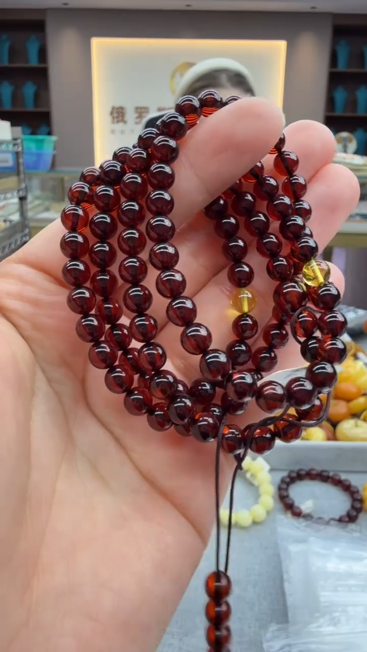 琥珀颈饰未镶嵌19秒拍号 假一罚三